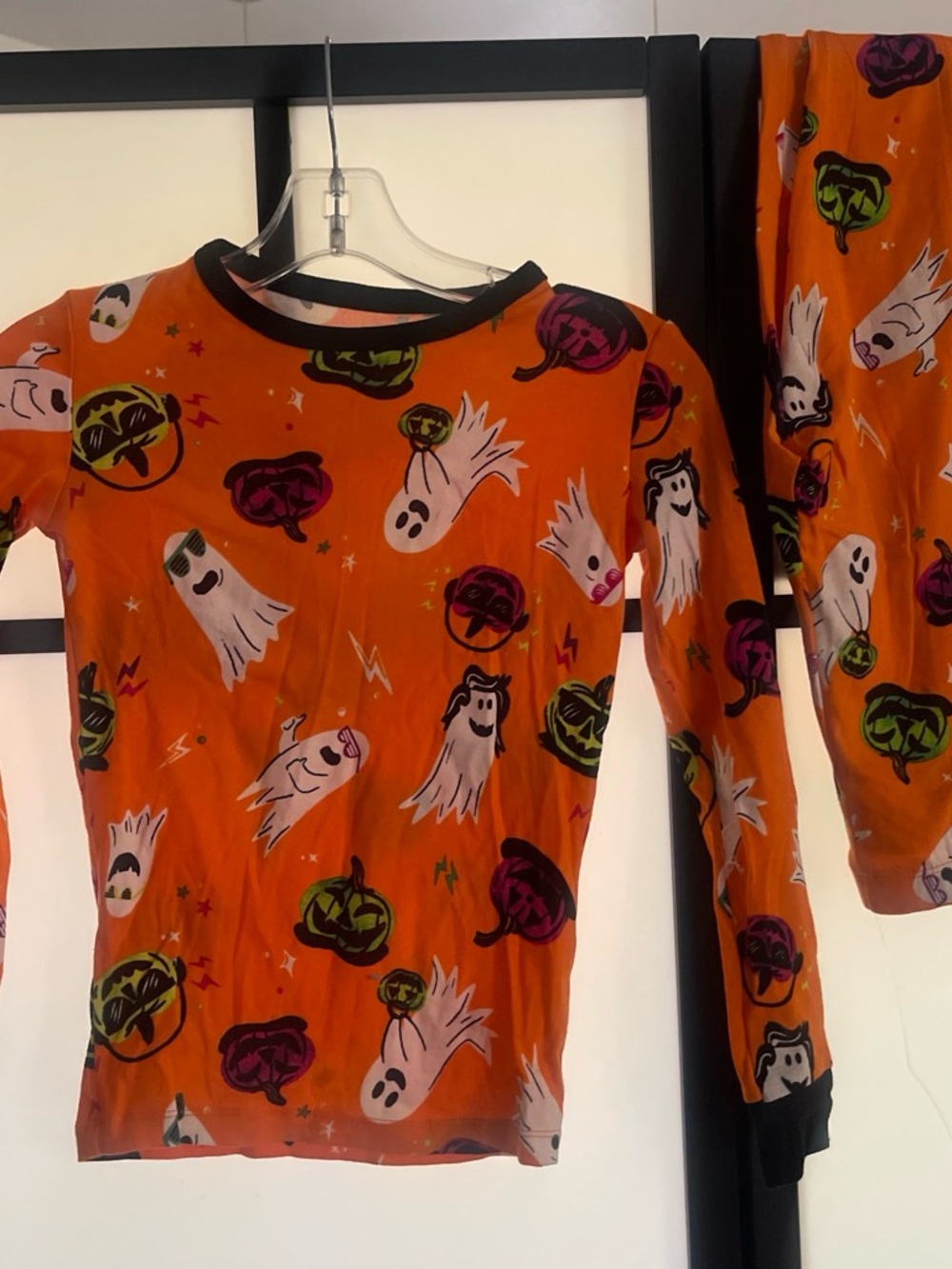 Kids Orange Halloween Ghost Pajama Costume Top - Brand: